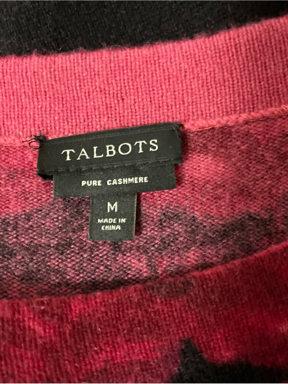 Talbots Audrey Cashmere Sweater - Ikat Roses - Picture 6 of 7